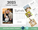 2025 desk photo calendar template