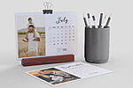 2025 desk photo calendar template